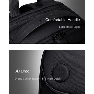 ARCTIC HUNTER τσάντα πλάτης B00555 με θήκη laptop 15.6", 25L, USB, μαύρη