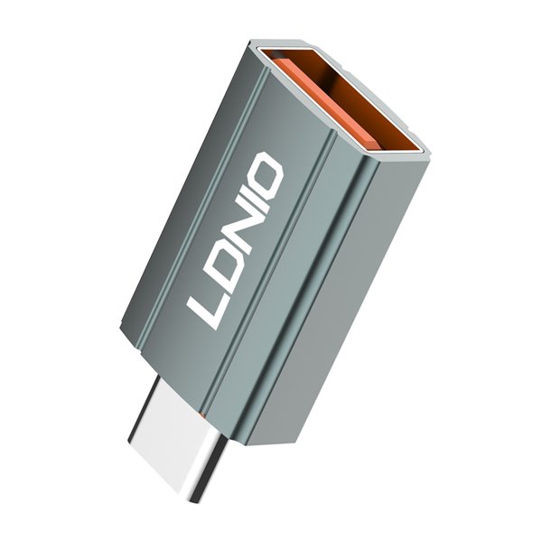 LDNIO αντάπτορας USB-C σε USB LC140, αρσενικό σε θηλυκό, γκρι