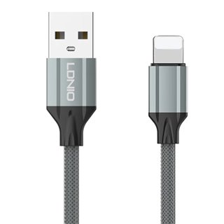 LDNIO καλώδιο Lightning σε USB LS441, 2.4A, 1m, γκρι