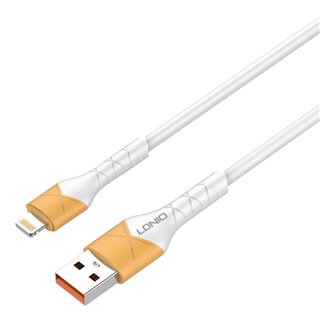LDNIO καλώδιο Lightning σε USB LS802, 30W, 2m, λευκό