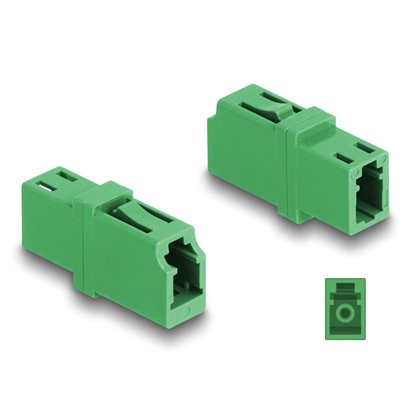 DELOCK σύνδεσμος οπτικής ίνας LC Simplex 87984, πράσινος