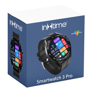 ΙΝΤΙΜΕ smartwatch 3 Pro, 1.28", IP67, heart rate, ηχείο & mic, μαύρο