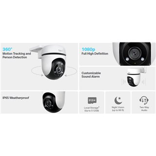 TP-LINK smart κάμερα Tapo C500, 1080p, PTZ, Wi-Fi, IP65, Ver. 1.0