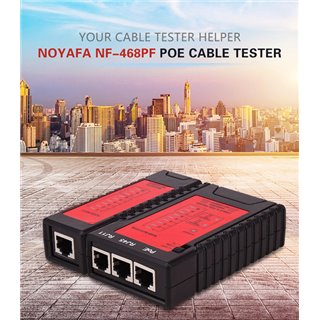 NOYAFA tester καλωδίων δικτύου NF-468PF για PoE RJ45 & RJ11