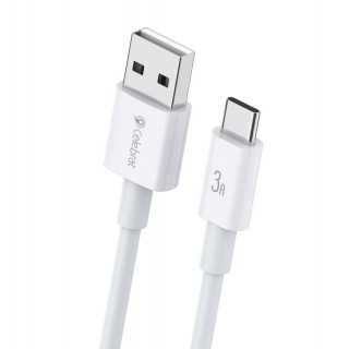 CELEBRAT καλώδιο USB-C σε USB CB-24C, 3A, 1.2m, λευκό