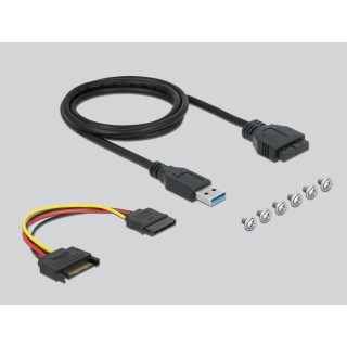 DELOCK front panel 64058, 3.5" σε USB-C, 2x USB & SD/Micro SD