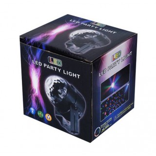 LED φωτορυθμικό φωτιστικό LXM250 με χειριστήριο, RGB, 3W, μαύρο