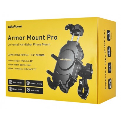 ULEFONE βάση ποδηλάτου για smartphone Armor Mount Pro, μαύρη
