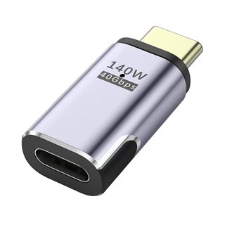 POWERTECH αντάπτορας USB-C PTH-106, μαγνητικός, 140W, 40Gbps, γκρι