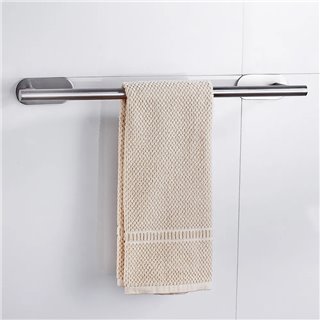 Κρεμάστρα μπάνιου-κουζίνας HUH-0145, μεταλλική, 4.5 x 8.5 x 40cm, ασημί