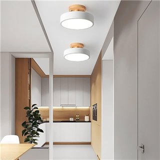 POWERTECH LED φωτιστικό οροφής HLL-0120, 12W, 4000K, Φ18x12cm, λευκό