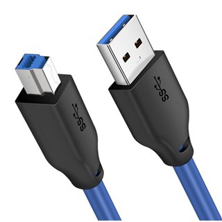 CABLETIME καλώδιο USB σε USB Type B CT-C160-U3-AMBM, 5Gbps, 1m, μπλε