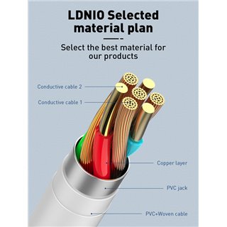LDNIO καλώδιο Lightning σε USB-C LC611I, 30W PD, 1m, λευκό