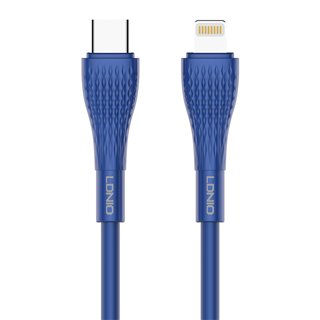 LDNIO καλώδιο Lightning σε USB-C LC672I, 30W PD, 2m, μπλε