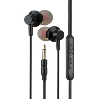 LDNIO earphones με μικρόφωνο HP06, 3.5mm, 1.2m, μαύρα