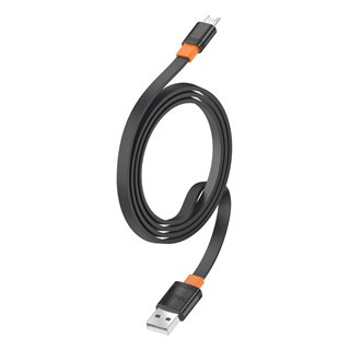 CELEBRAT καλώδιο micro USB σε USB CB-33M, flat, 2.1A, 1m, μαύρο