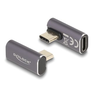 DELOCK αντάπτορας USB-C 60048, αρσενικό σε θηλυκό, 100W, 40Gbps, γκρι