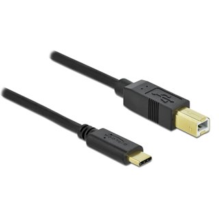 DELOCK καλώδιο USB-C σε USB Type B 83330, 2m, μαύρο