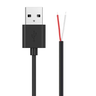 POWERTECH καλώδιο USB CAB-U157 με ελεύθερα άκρα, 1m, μαύρο