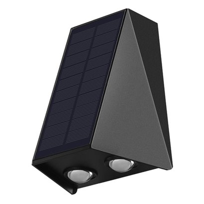 POWERTECH LED φωτιστικό τοίχου HLL-0129, ηλιακό, 1.5W, 6500K, 1300mAh