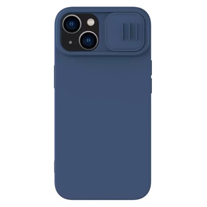 NILLKIN θήκη CamShield Silky Silicone για iPhone 15, μπλε