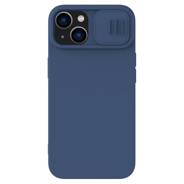 NILLKIN θήκη CamShield Silky Silicone για iPhone 15 Plus, μπλε