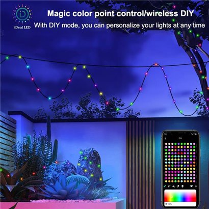 POWERTECH smart LED καλωδιοταινία HLL-0131, RGB, IP44, Bluetooth, 10m