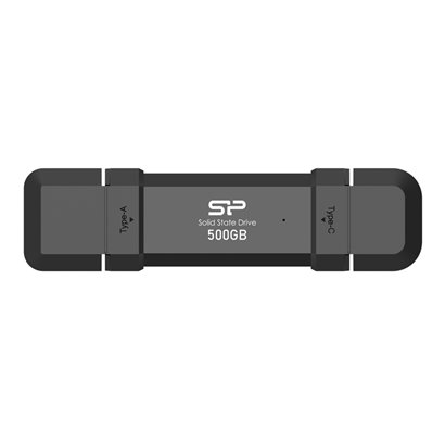 SILICON POWER USB Flash Drive DS72, USB/USB-C, 500GB 1050/850MBps, μαύρο