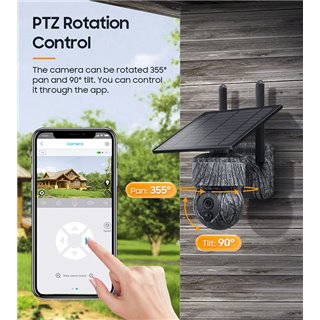 SECTEC smart ηλιακή κάμερα κυνηγού ST-517C, 3MP, 4G, PIR, PTZ, SD, IP65