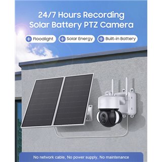 SECTEC smart ηλιακή κάμερα ST-518, 3MP, 4G, PIR, PTZ, SD, 20000mAh, IP65