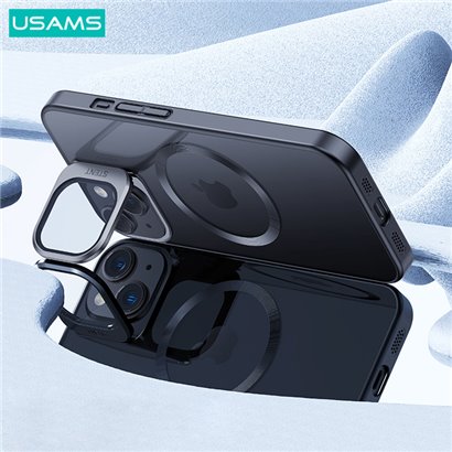 USAMS θήκη Geying US-BH855 για iPhone 15 Pro, διάφανη/μαύρη