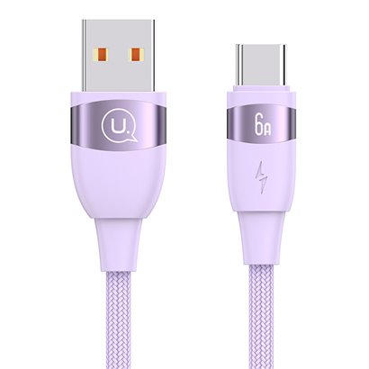 USAMS καλώδιο USB-C σε USB US-SJ630, 6A, 1.2m, μωβ