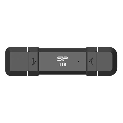 SILICON POWER εξωτερικός SSD DS72, USB/USB-C, 1TB, 1050-850MBps, μαύρο