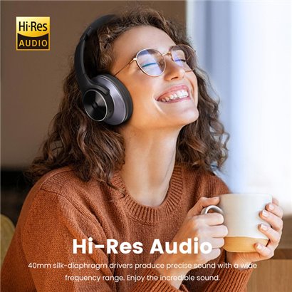ONEODIO headphones A10, ενσύρματα & ασύρματα, Hi-Res ANC, 40mm, μαύρο