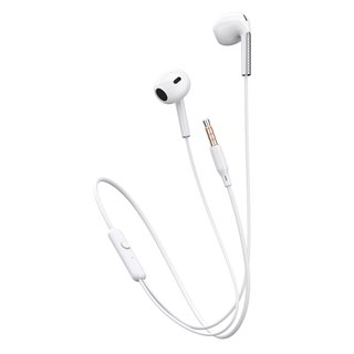 CELEBRAT earphones με μικρόφωνο G28, 3.5mm, 1.2m, λευκά