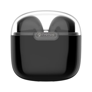 CELEBRAT earphones με θήκη φόρτισης W52, True Wireless, μαύρα