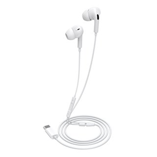 CELEBRAT earphones με μικρόφωνο E300, USB-C, 1.2m, λευκά