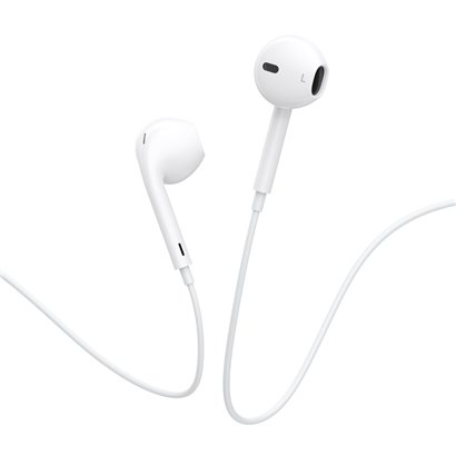 CELEBRAT earphones με μικρόφωνο E500, USB-C, 1.2m, λευκά