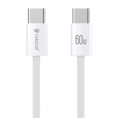 CELEBRAT καλώδιο USB-C U600, 60W, 480Mbps, 1m, λευκό
