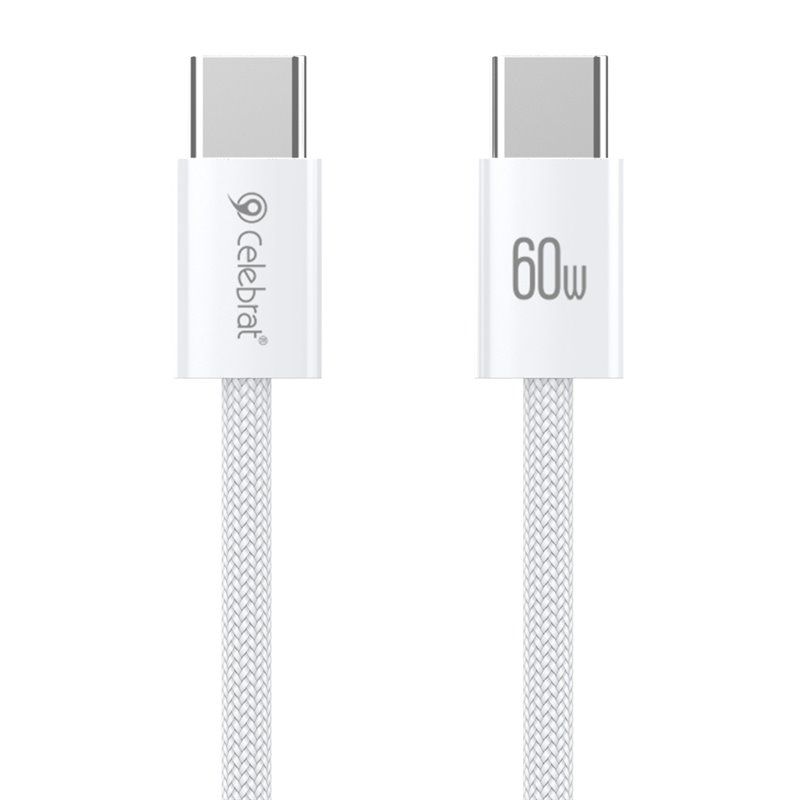 CELEBRAT καλώδιο USB-C U600, 60W, 480Mbps, 1m, λευκό
