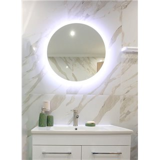 BRUNO καθρέφτης μπάνιου LED BRN-0191, στρόγγυλος, 24W, Φ60cm, IP67