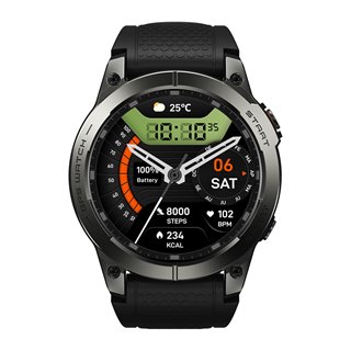 ZEBLAZE smartwatch Stratos 3 Pro, heart rate, 1.43" AMOLED, GPS, μαύρο